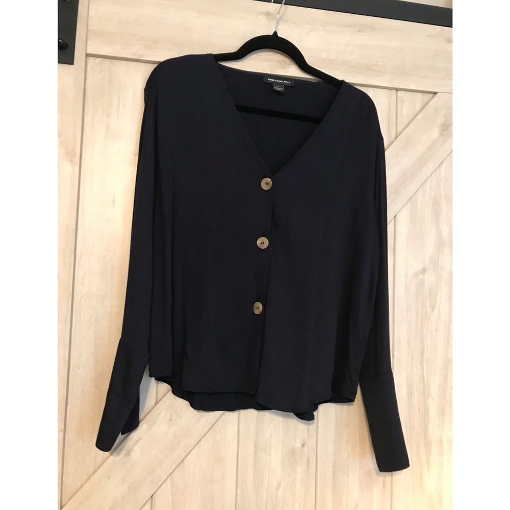 Something Navy Blouse, size medium